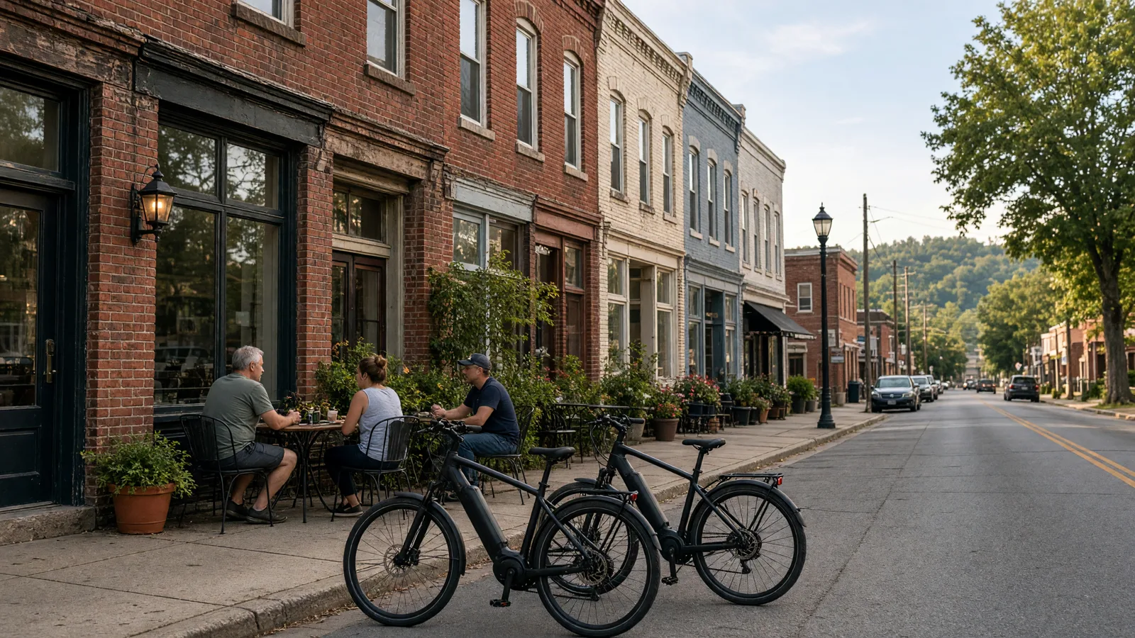 Scene in Montgomery County, Kentucky — downtown main