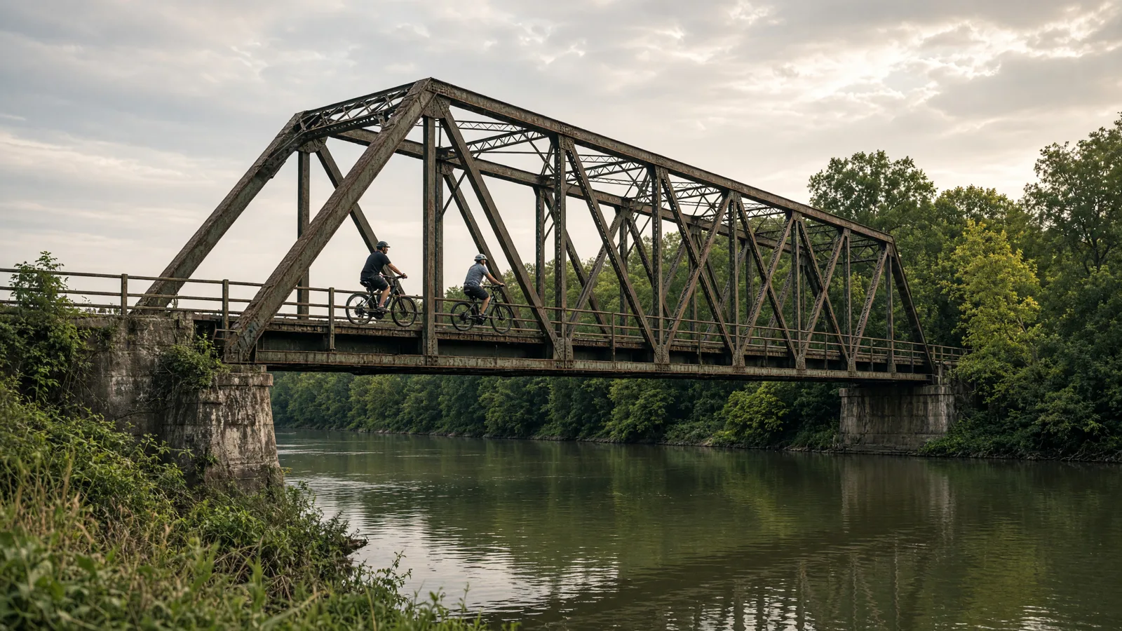 Scene in Muhlenberg County, Kentucky — bridge crossing