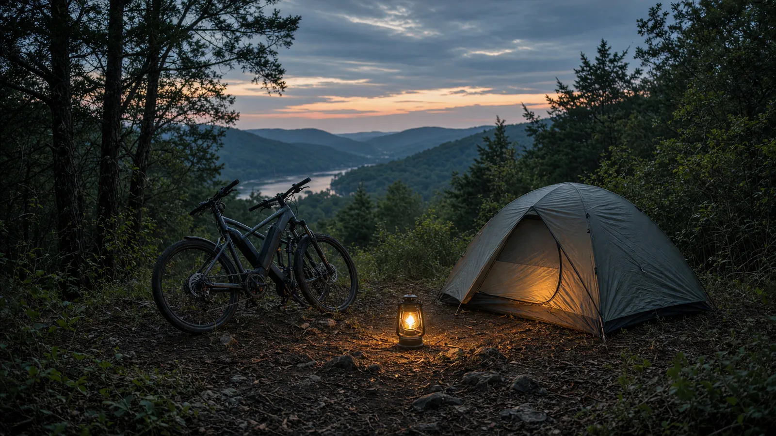 Scene in Taylor County, Kentucky — camping ridge