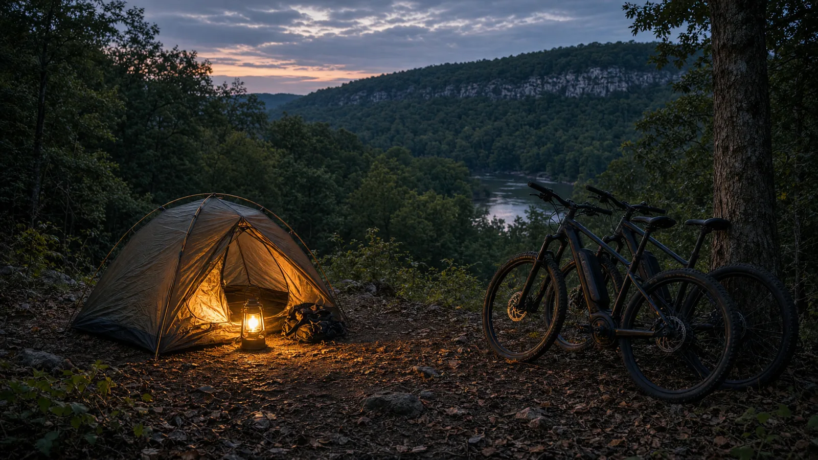 Scene in Warren County, Kentucky — camping ridge