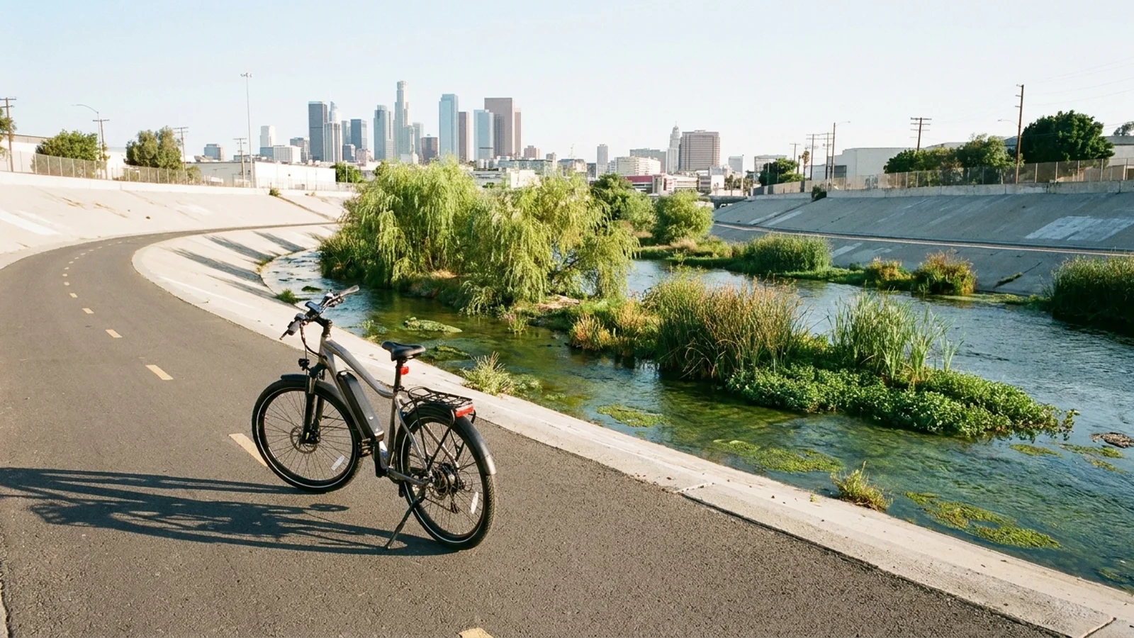 Los Angeles area paved multi-use path suitable for eBike day rides