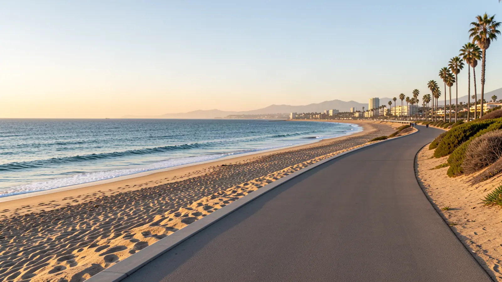 Marvin Braude Beach Bike Path The Strand coastal paved path in Los Angeles for eBike riders