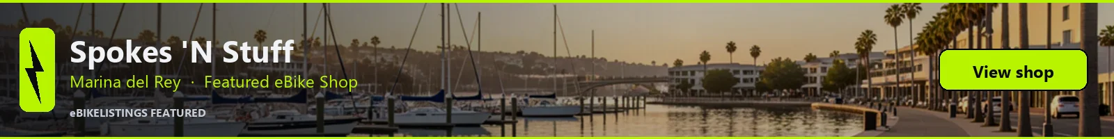 Featured local eBike shop banner: Spokes 'N Stuff Marina Del Rey