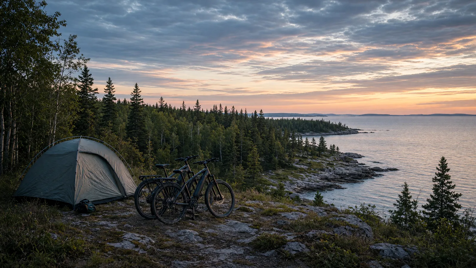 Landscape scene in Mackinac County, Michigan