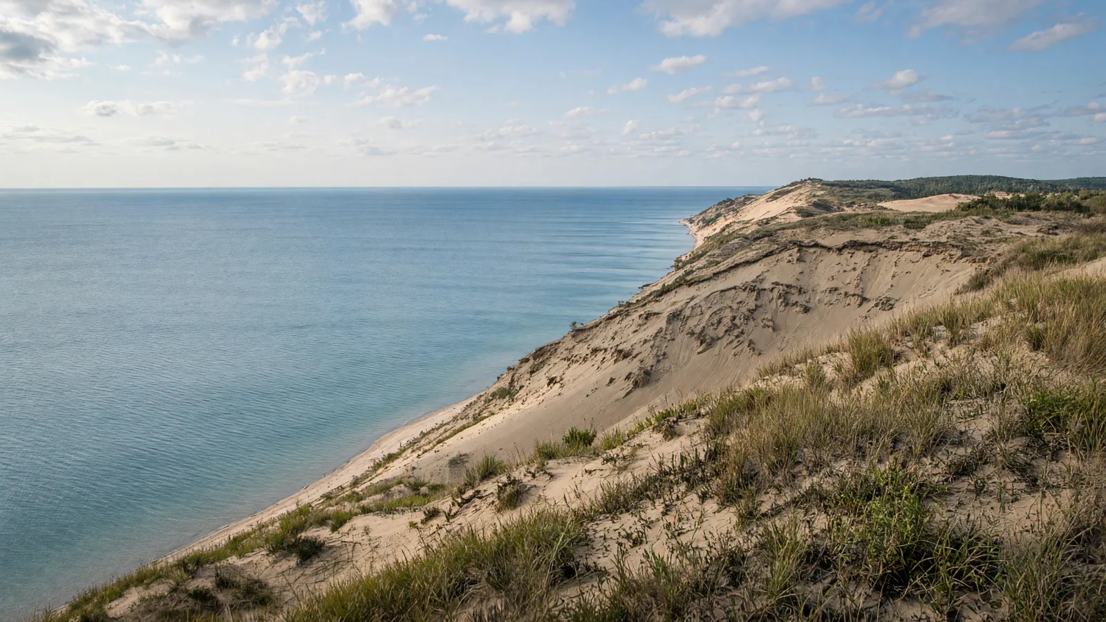 Sleeping Bear Dunes bluffs above Lake Michigan