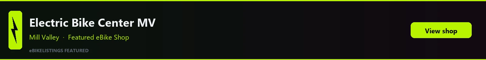 Featured local eBike shop banner: Electric Bike Center Mill Valley