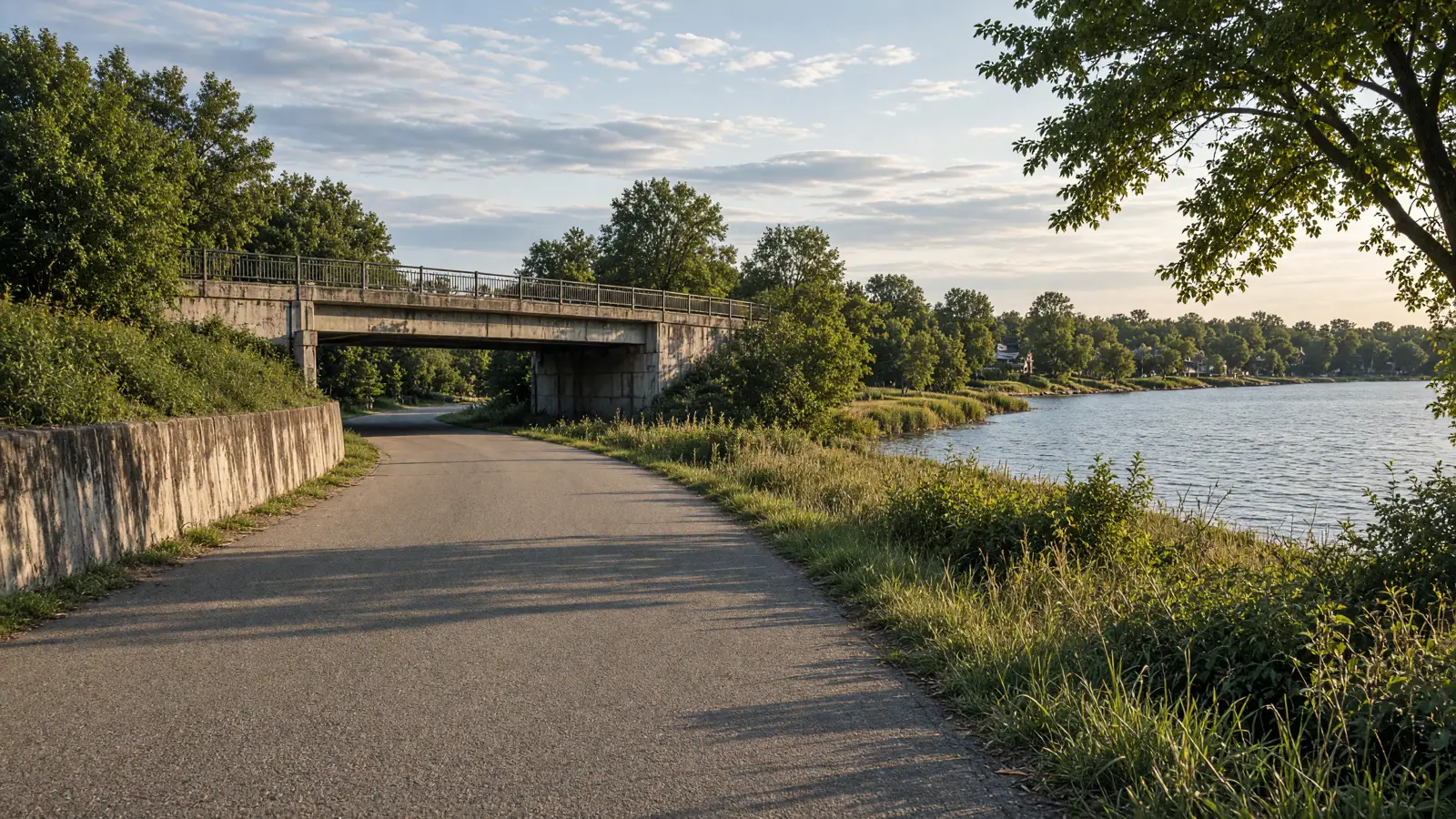 Empty outdoor trail landscape in Hennepin County, Minnesota