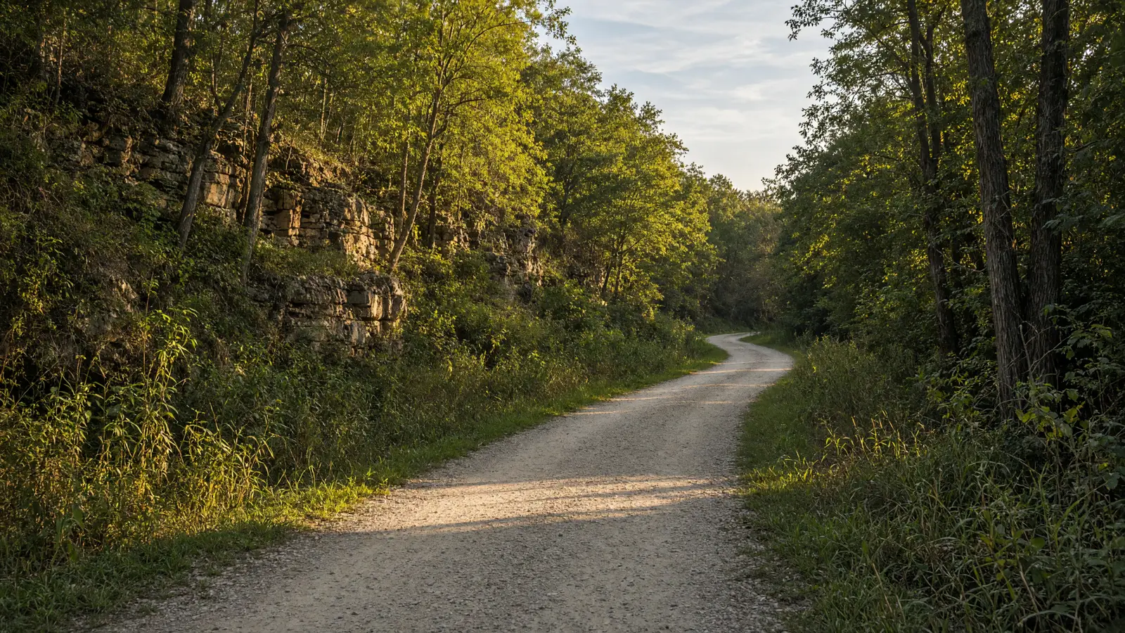 Empty outdoor trail landscape in Ramsey County, Minnesota