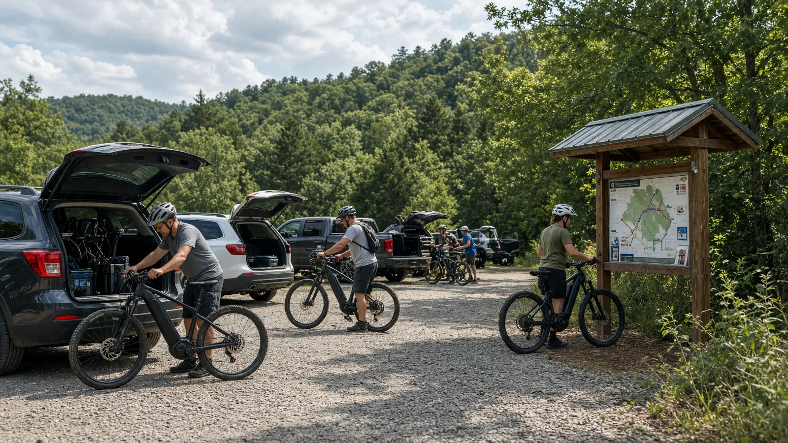 Scene in Butler County, Missouri — trailhead hub