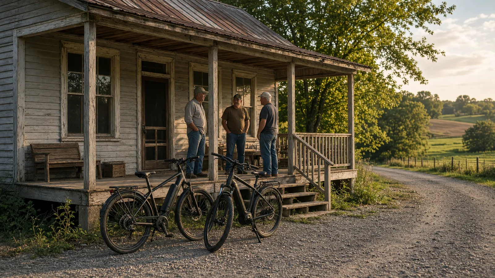 Scene in Cass County, Missouri — country store