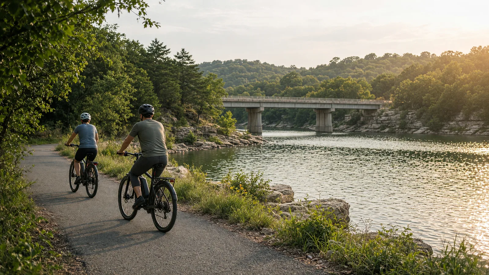 Scene in Christian County, Missouri — lakeside ride