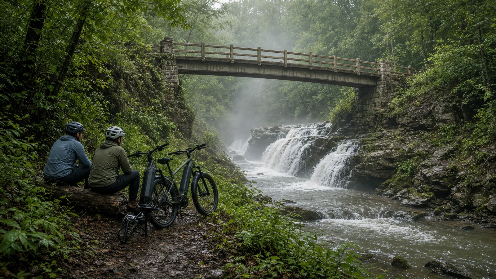 Scene in Clay County, Missouri — waterfall hike