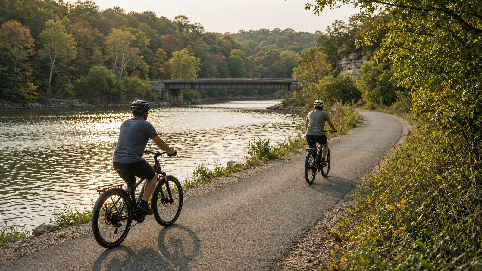 Scene in Howell County, Missouri — lakeside ride