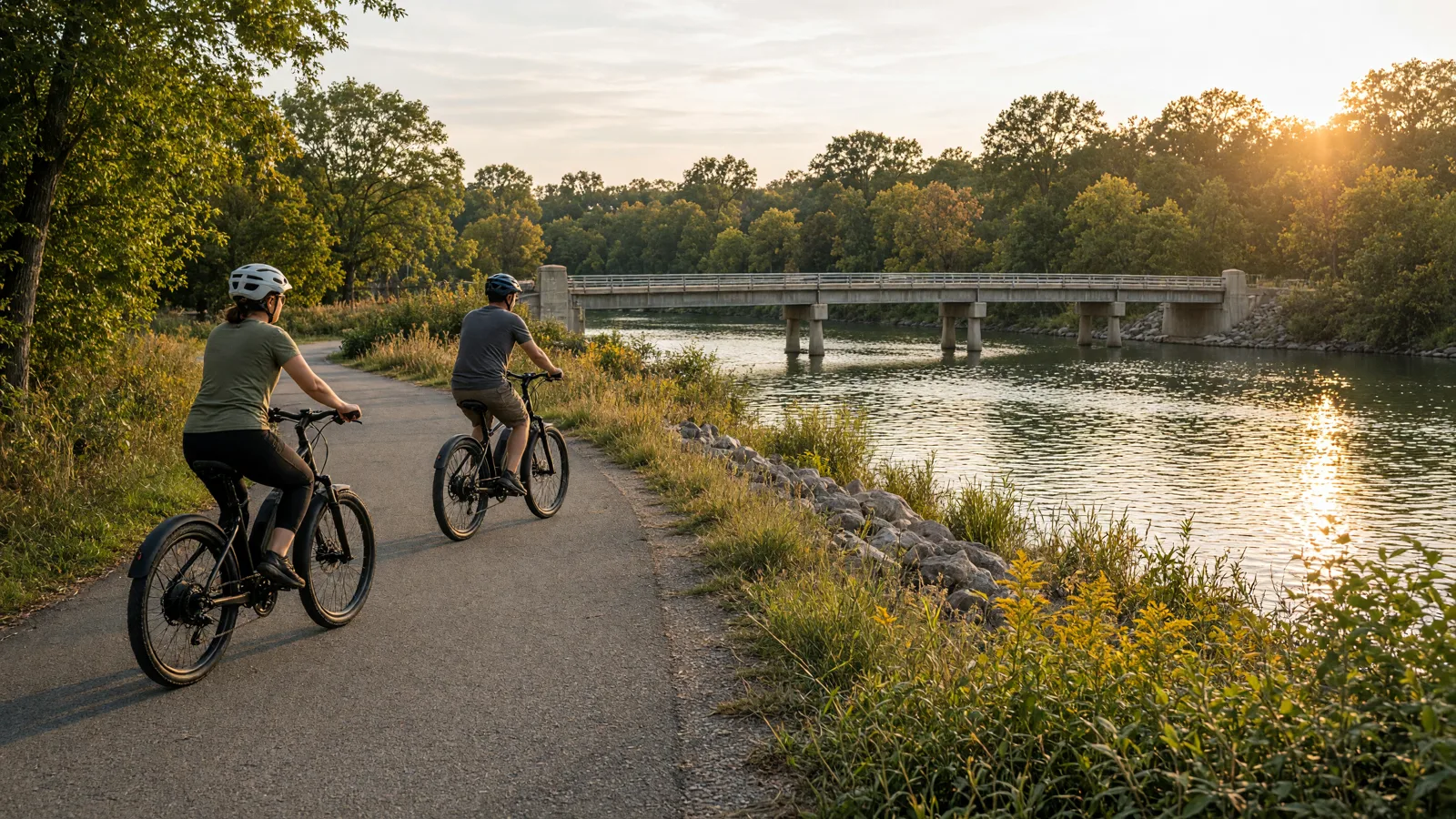 Scene in Johnson County, Missouri — lakeside ride