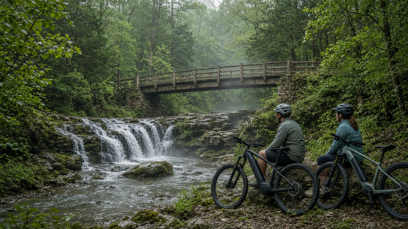 Scene in Morgan County, Missouri — waterfall hike