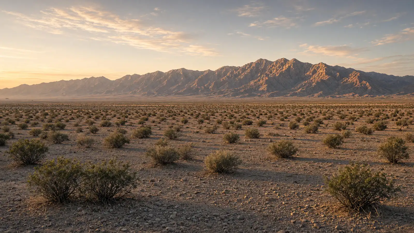 Mojave creosote flats and mountains near Pahrump, Nye County, Nevada