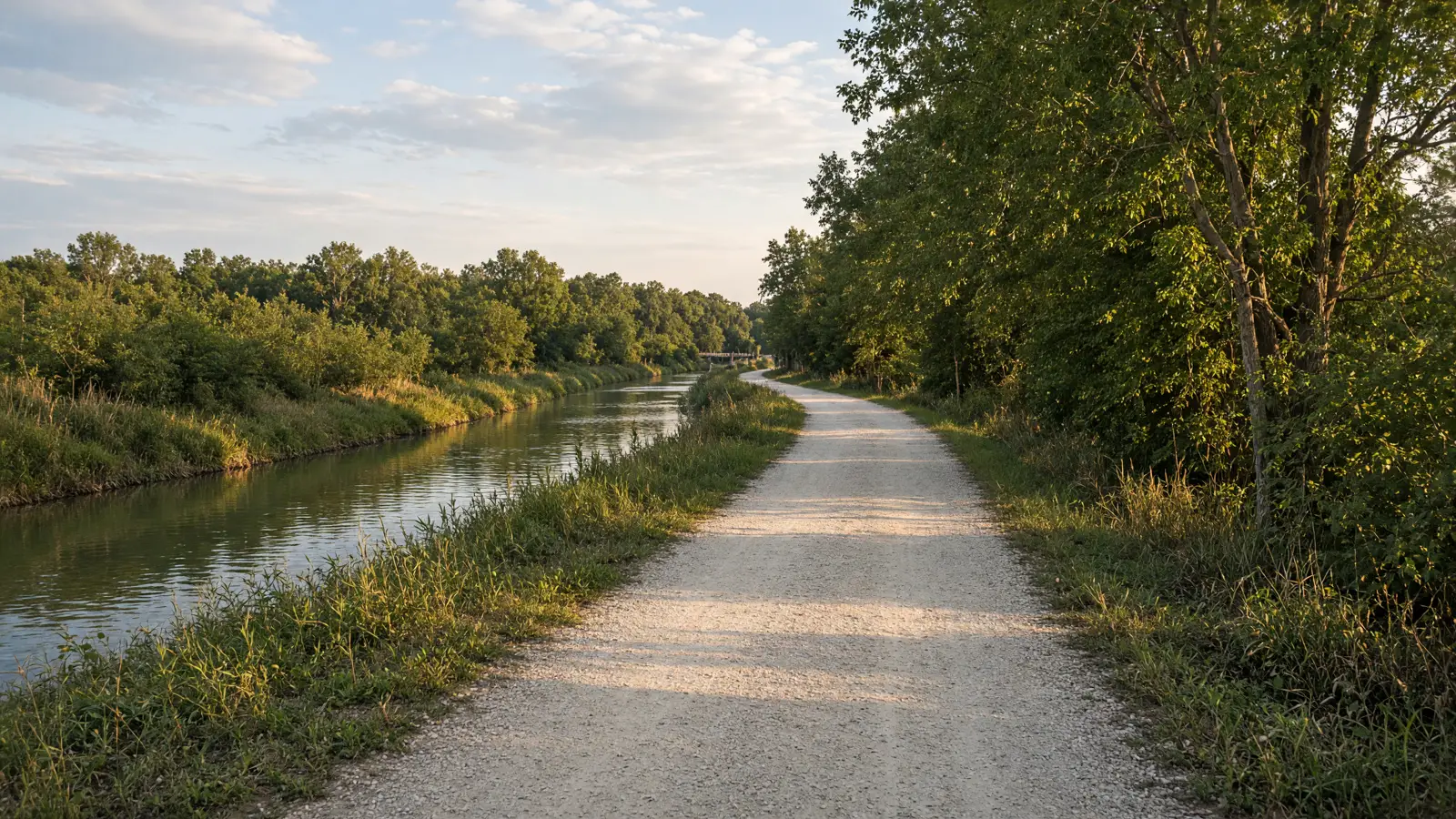 Empty outdoor trail landscape in Onondaga County, New York