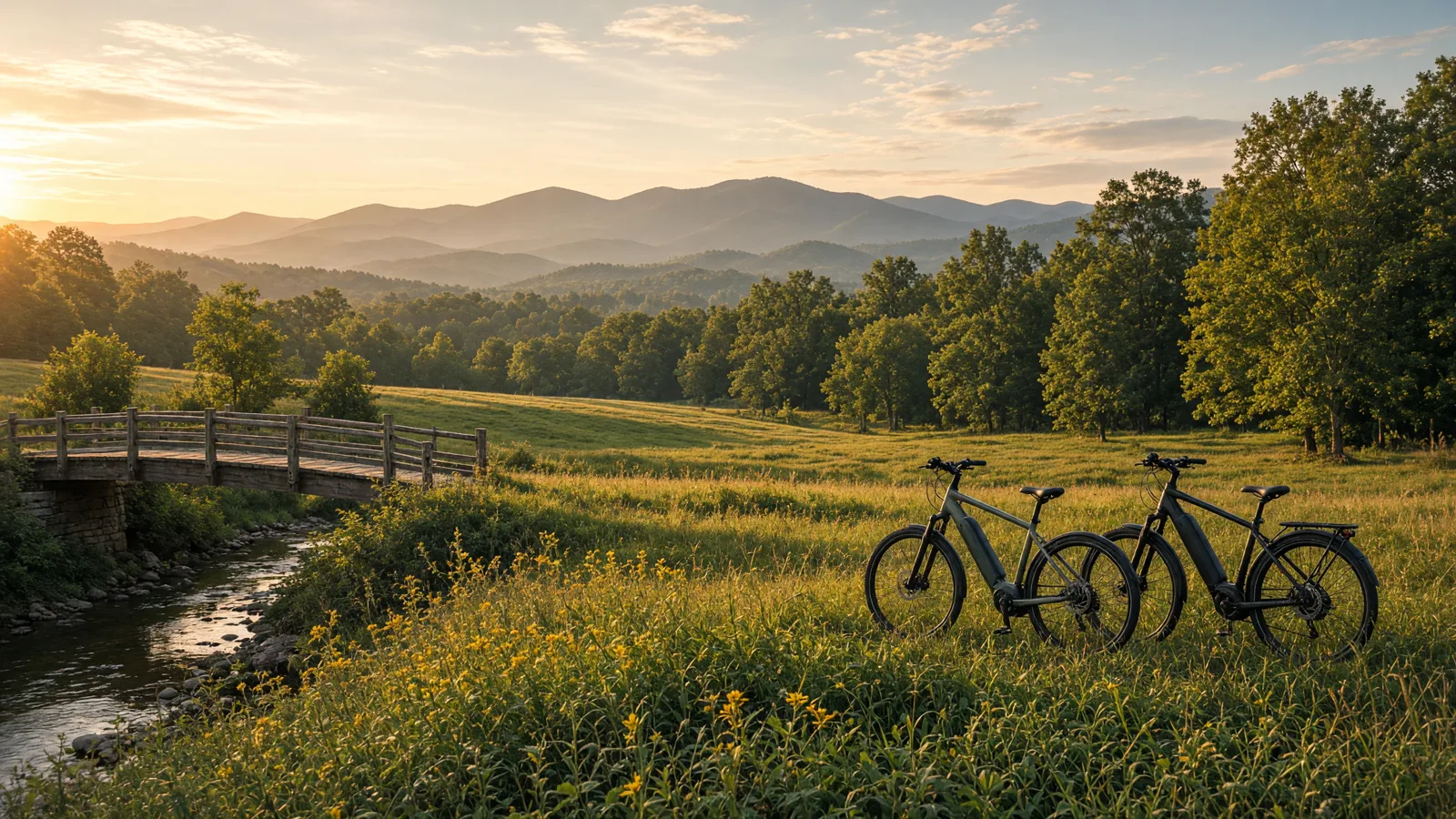 Landscape scene in Polk County, North Carolina