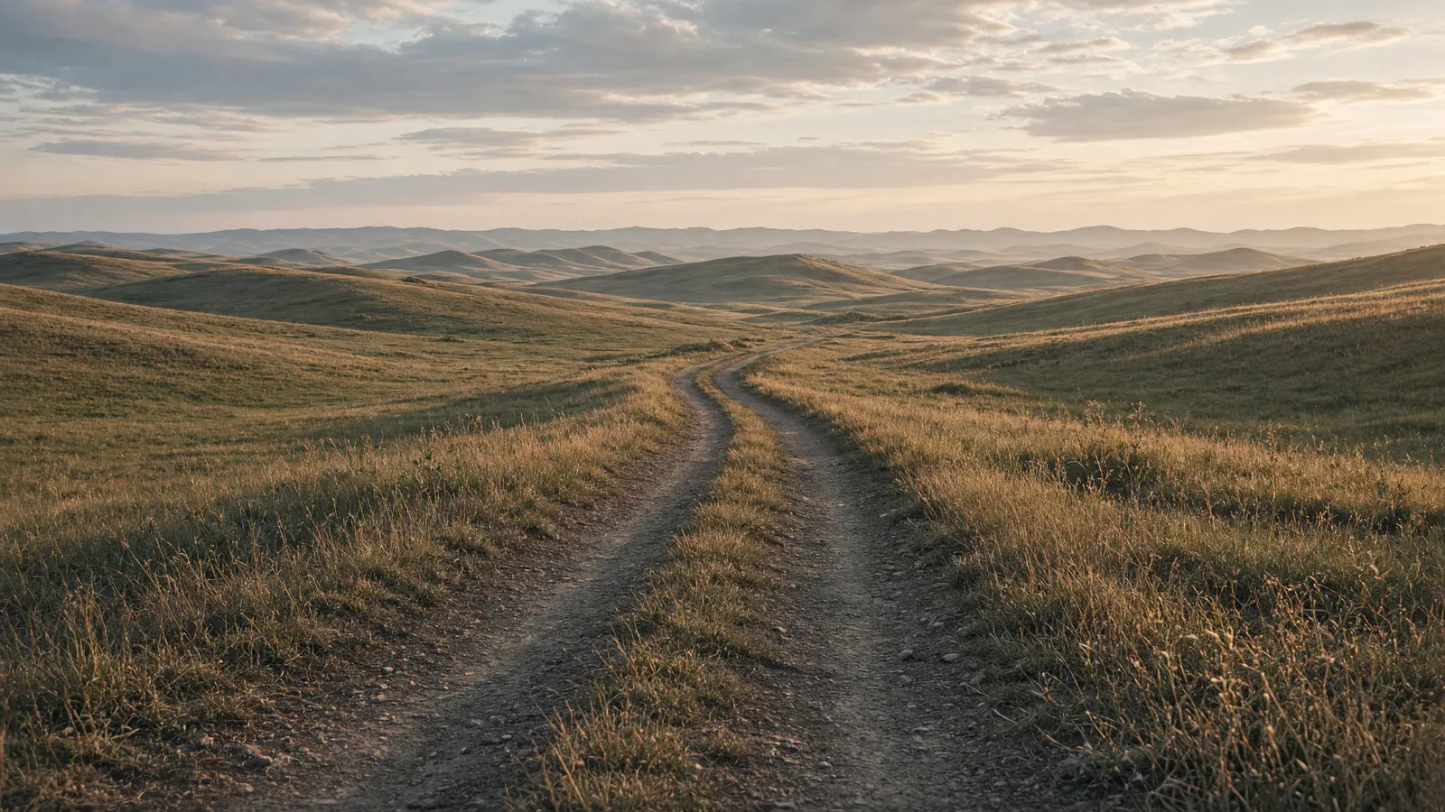 Empty shortgrass prairie two-track, Bowman County, North Dakota