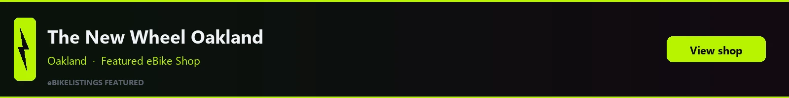 Featured local eBike shop banner: The New Wheel Electric Bikes