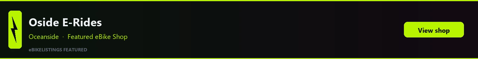 Featured local eBike shop banner: Oside E-Rides Inc.