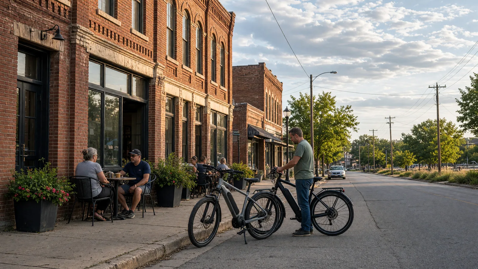 Scene in Canadian County, Oklahoma — downtown main