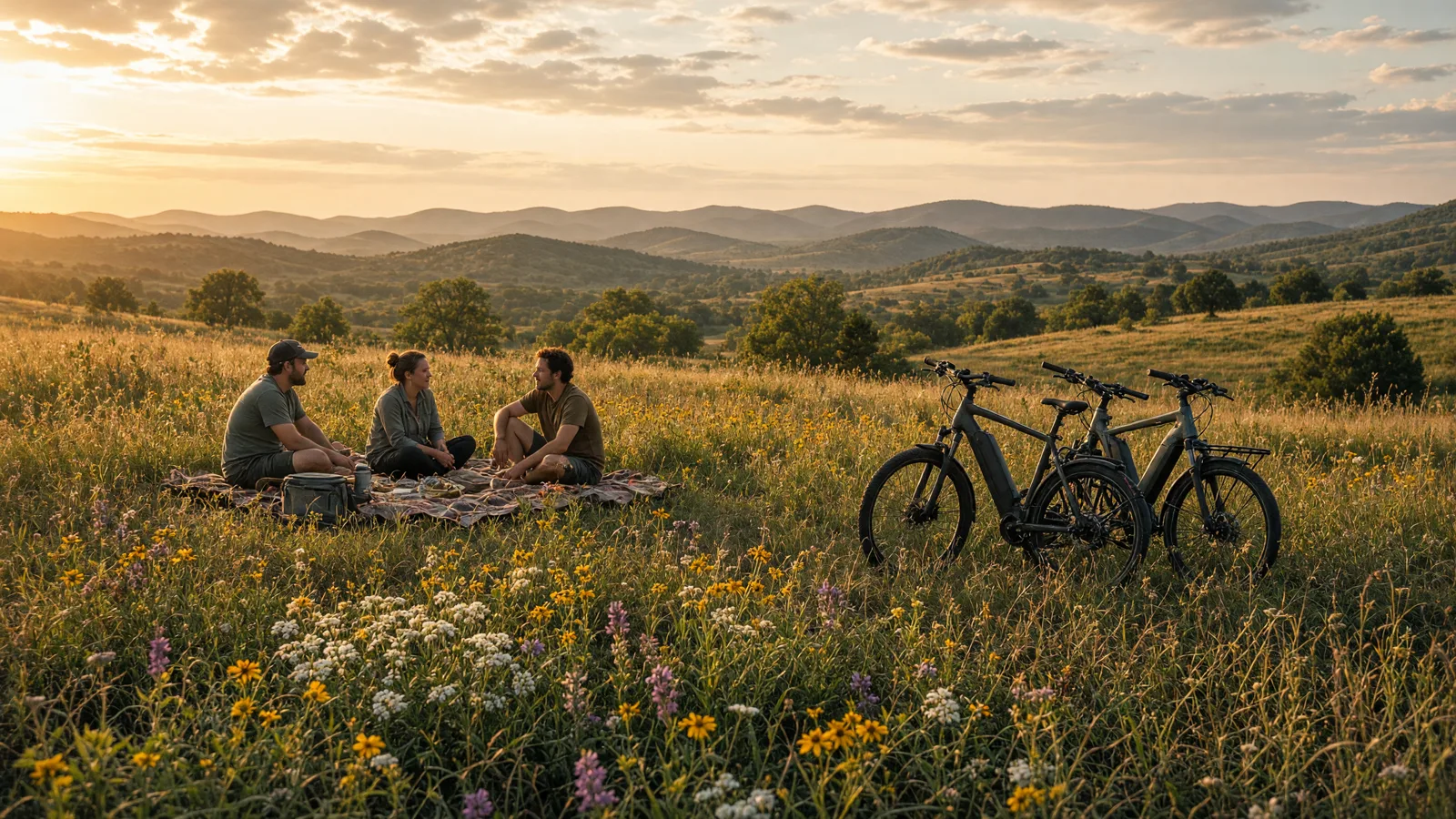 Scene in Carter County, Oklahoma — golden meadow