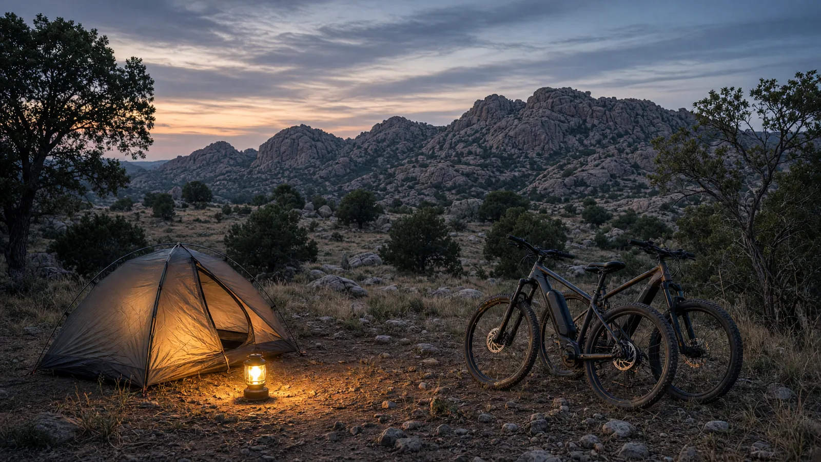 Scene in Comanche County, Oklahoma — camping ridge