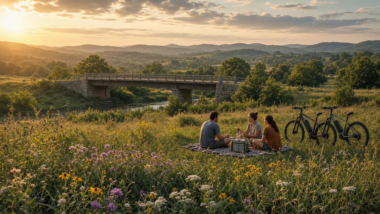 Scene in Creek County, Oklahoma — golden meadow
