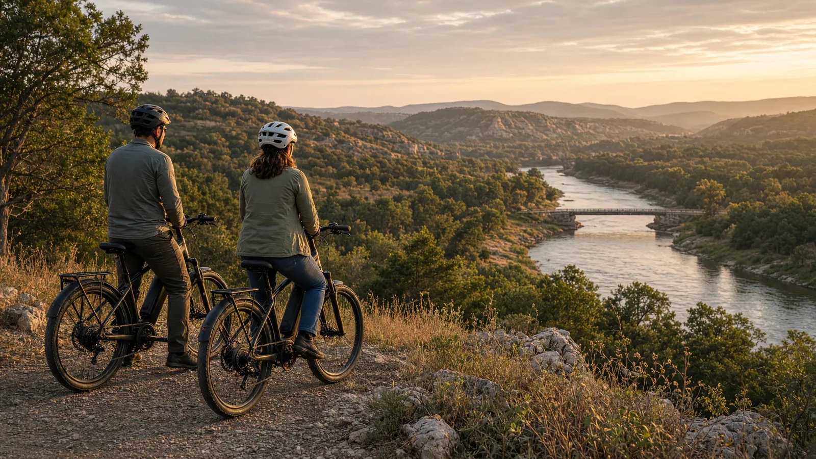 Scene in Johnston County, Oklahoma — ebike overlook