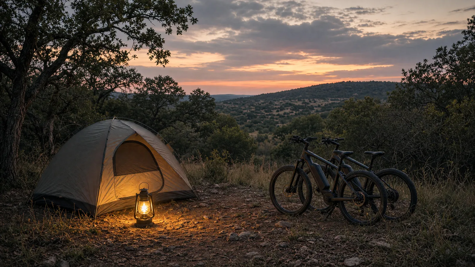 Scene in Logan County, Oklahoma — camping ridge