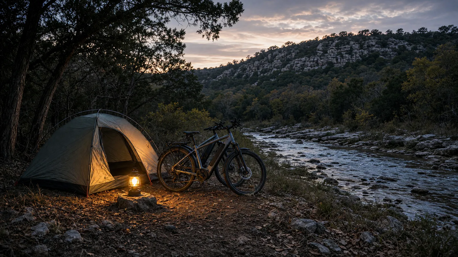 Scene in Murray County, Oklahoma — camping ridge