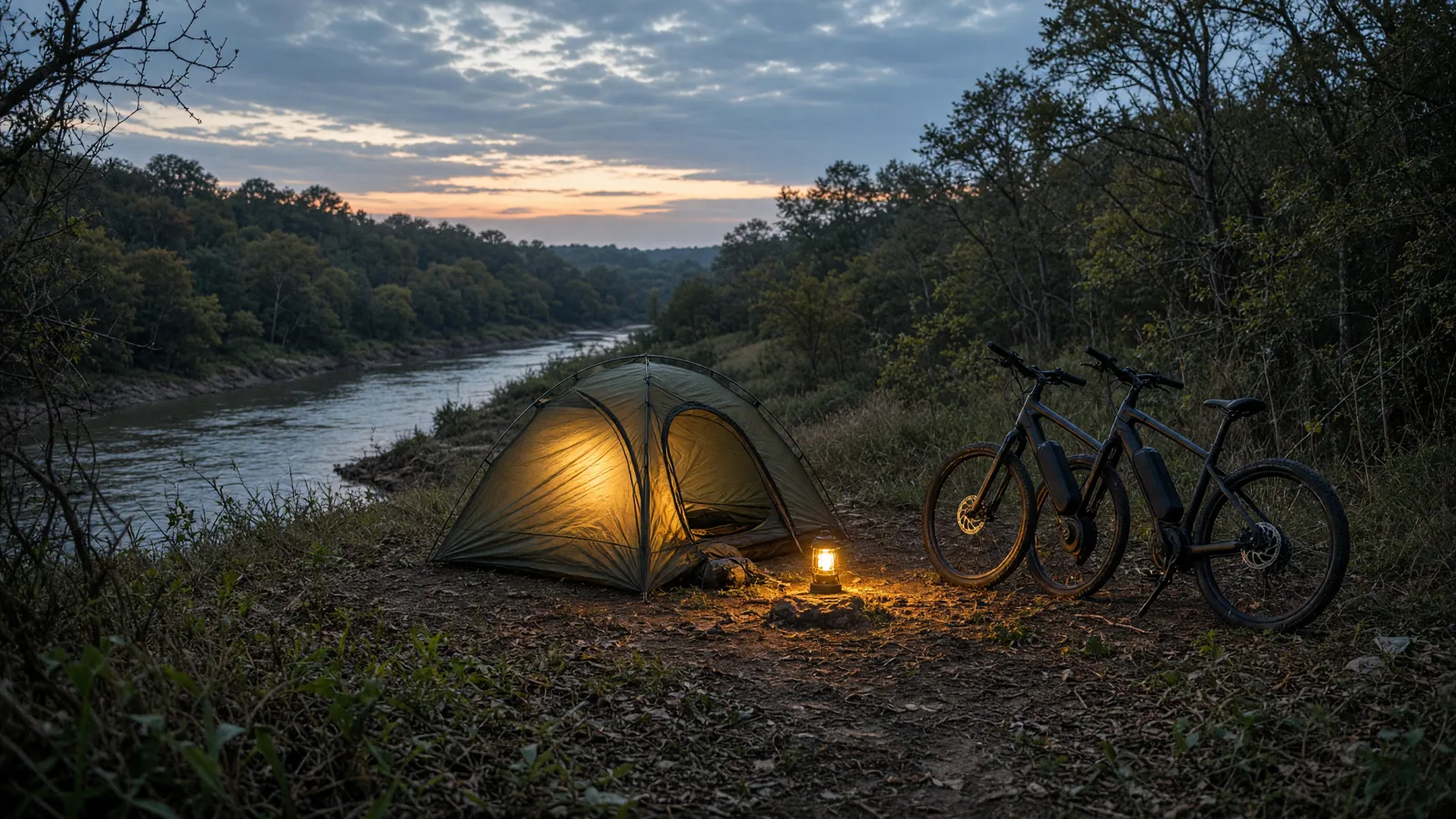 Scene in Oklahoma County, Oklahoma — camping ridge