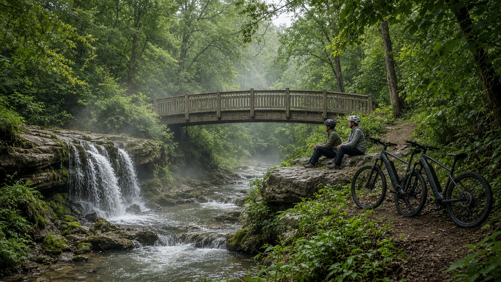 Scene in Payne County, Oklahoma — waterfall hike