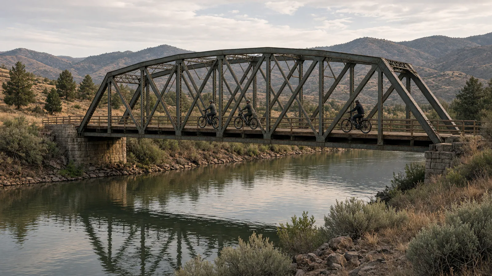 Scene in Crook County, Oregon — bridge crossing