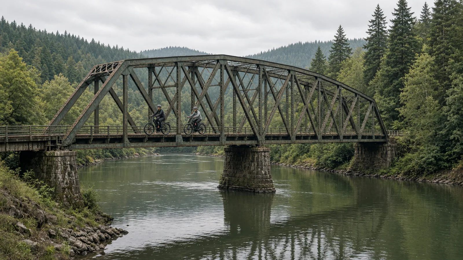 Scene in Douglas County, Oregon — bridge crossing