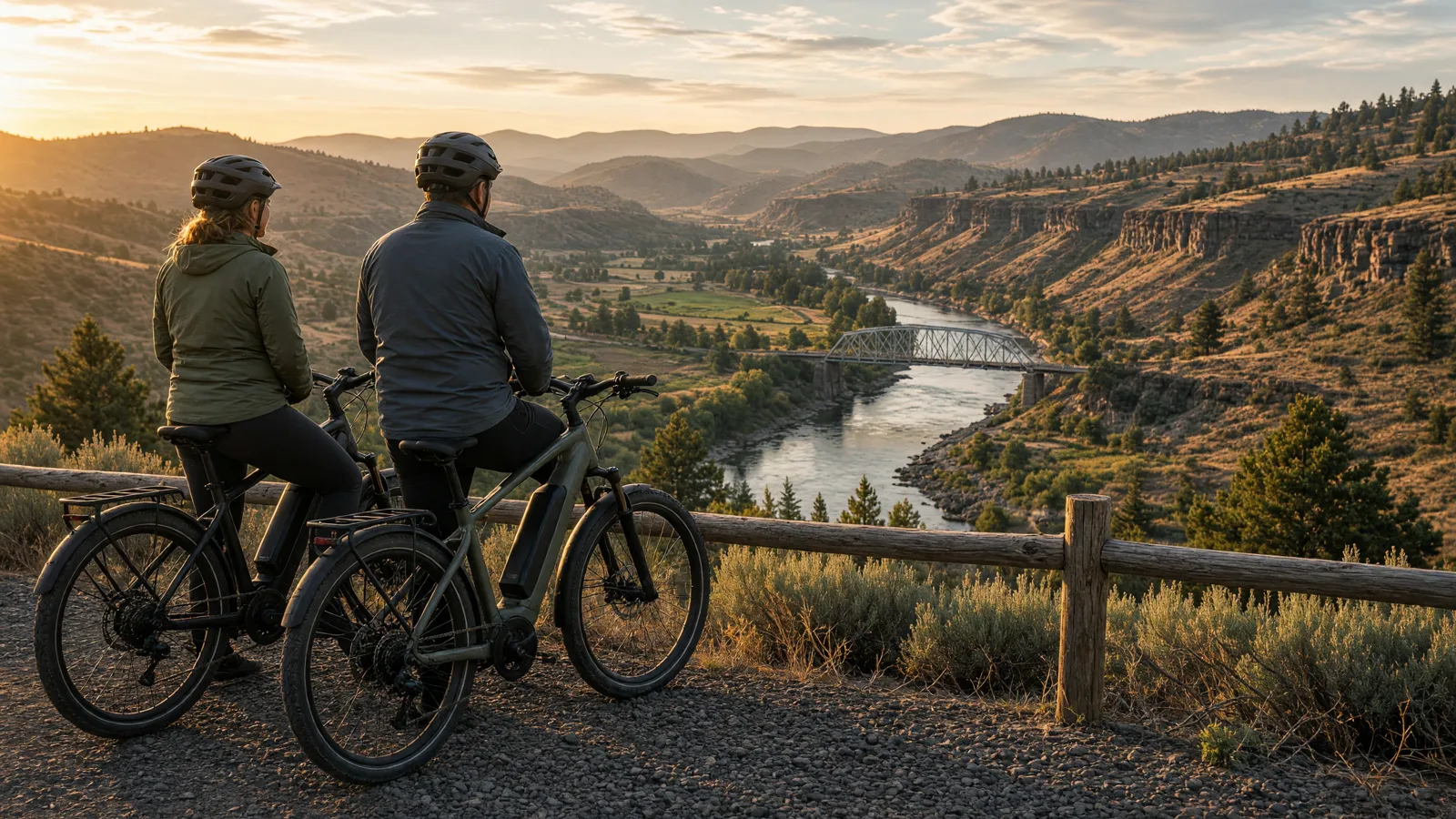 Scene in Grant County, Oregon — ebike overlook