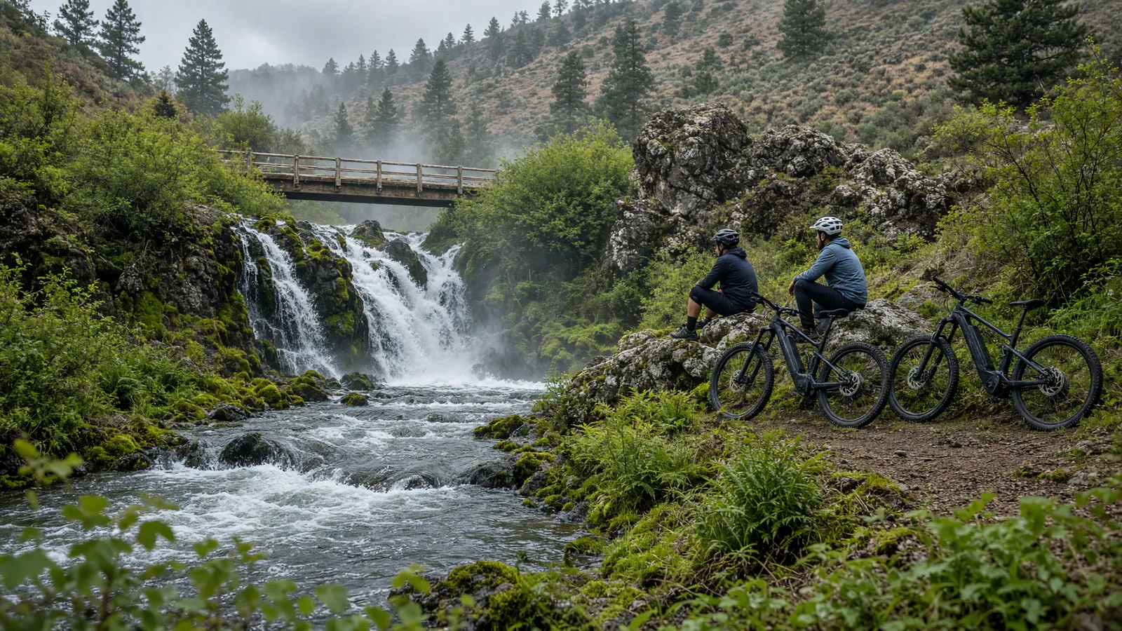 Scene in Lake County, Oregon — waterfall hike