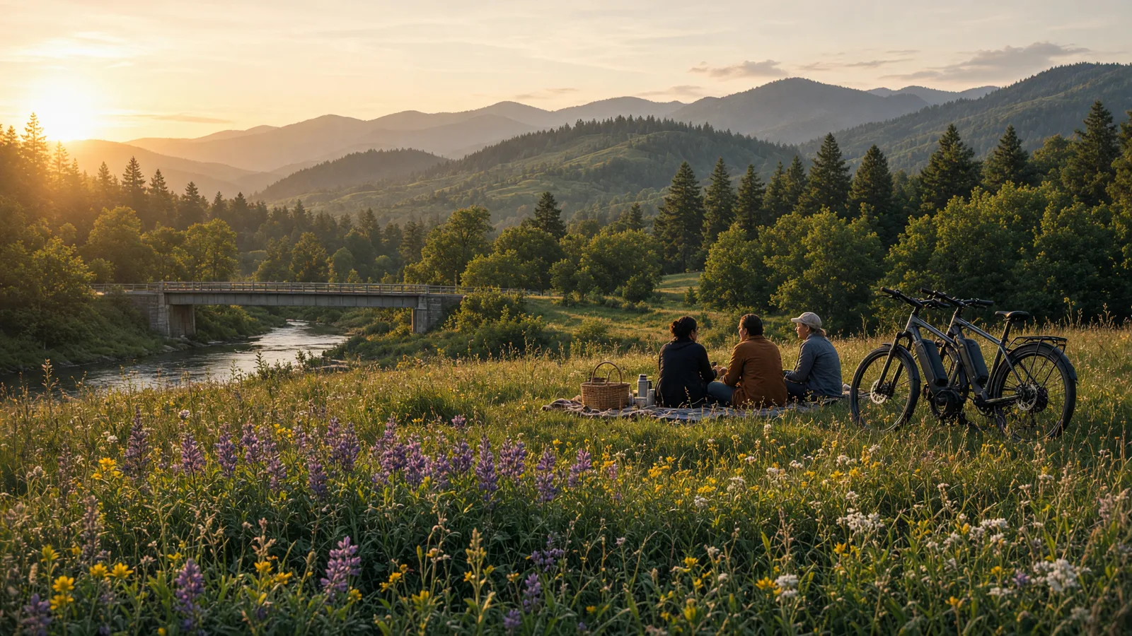 Scene in Linn County, Oregon — golden meadow