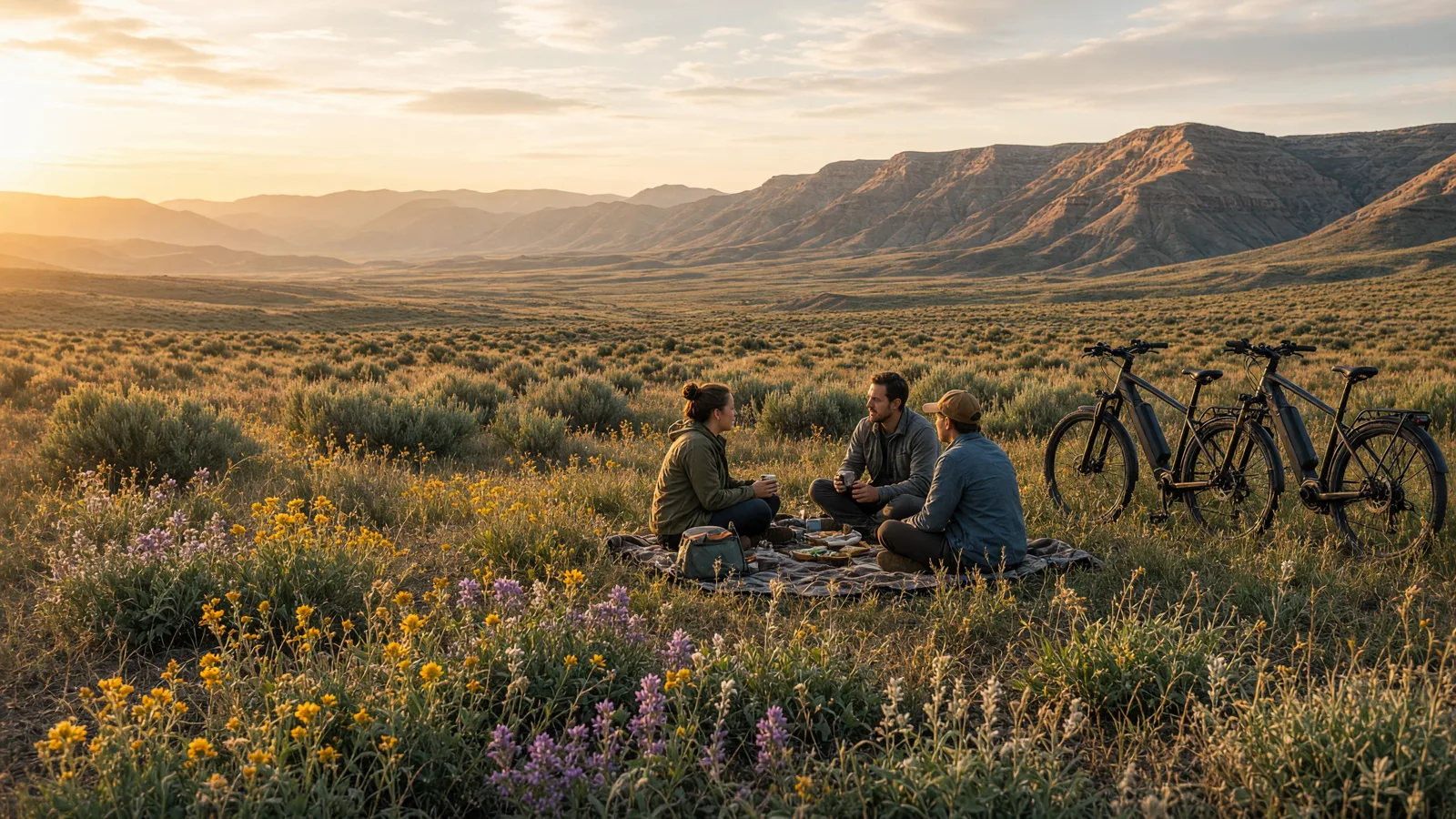Scene in Malheur County, Oregon — golden meadow