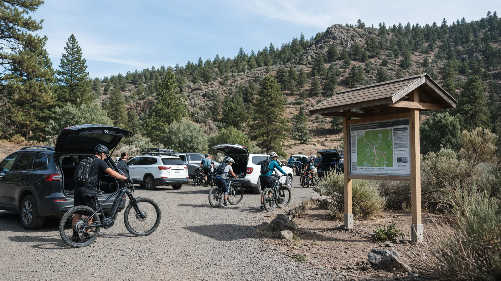 Scene in Union County, Oregon — trailhead hub