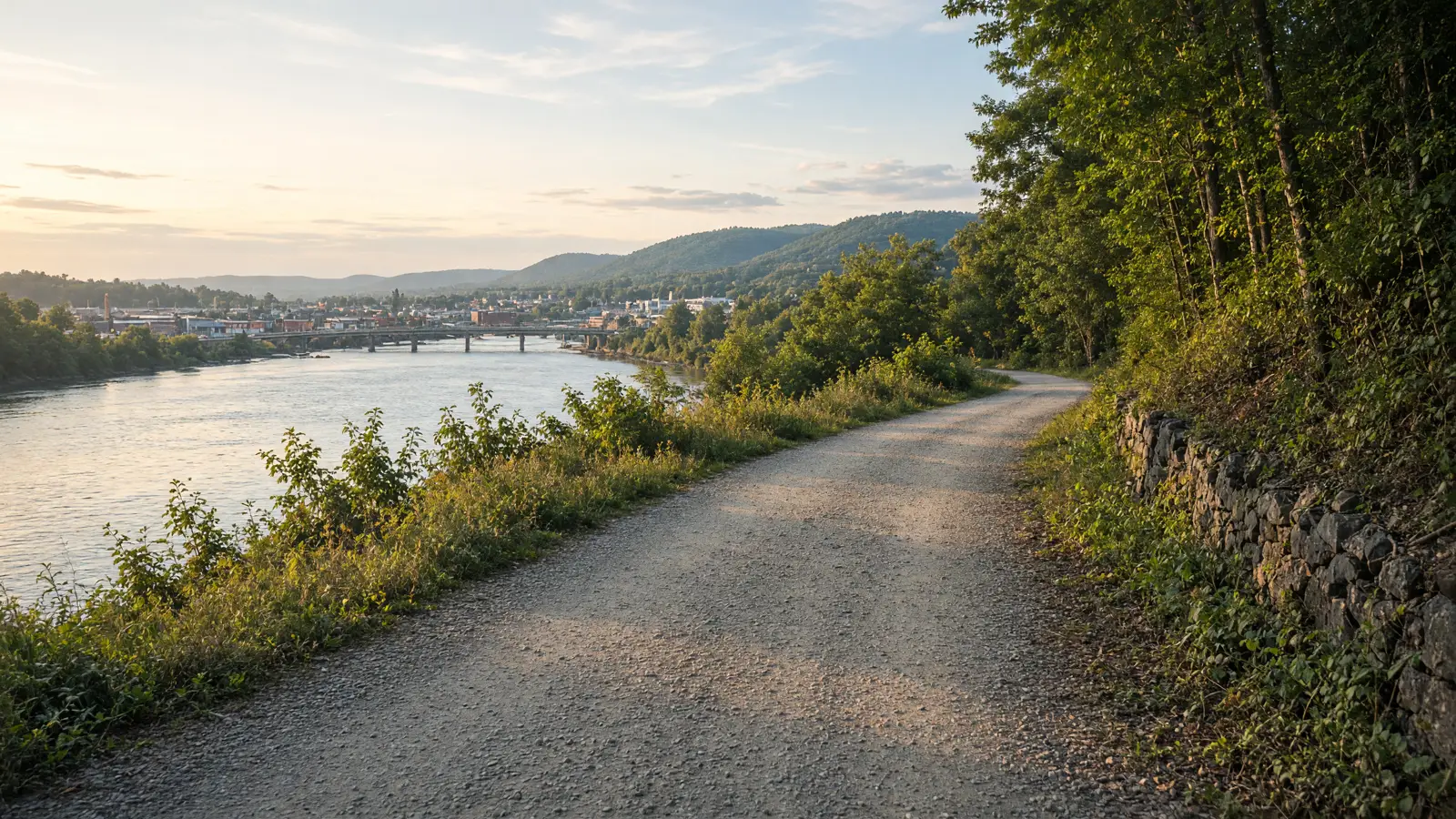 Empty outdoor trail landscape in Lancaster County, Pennsylvania