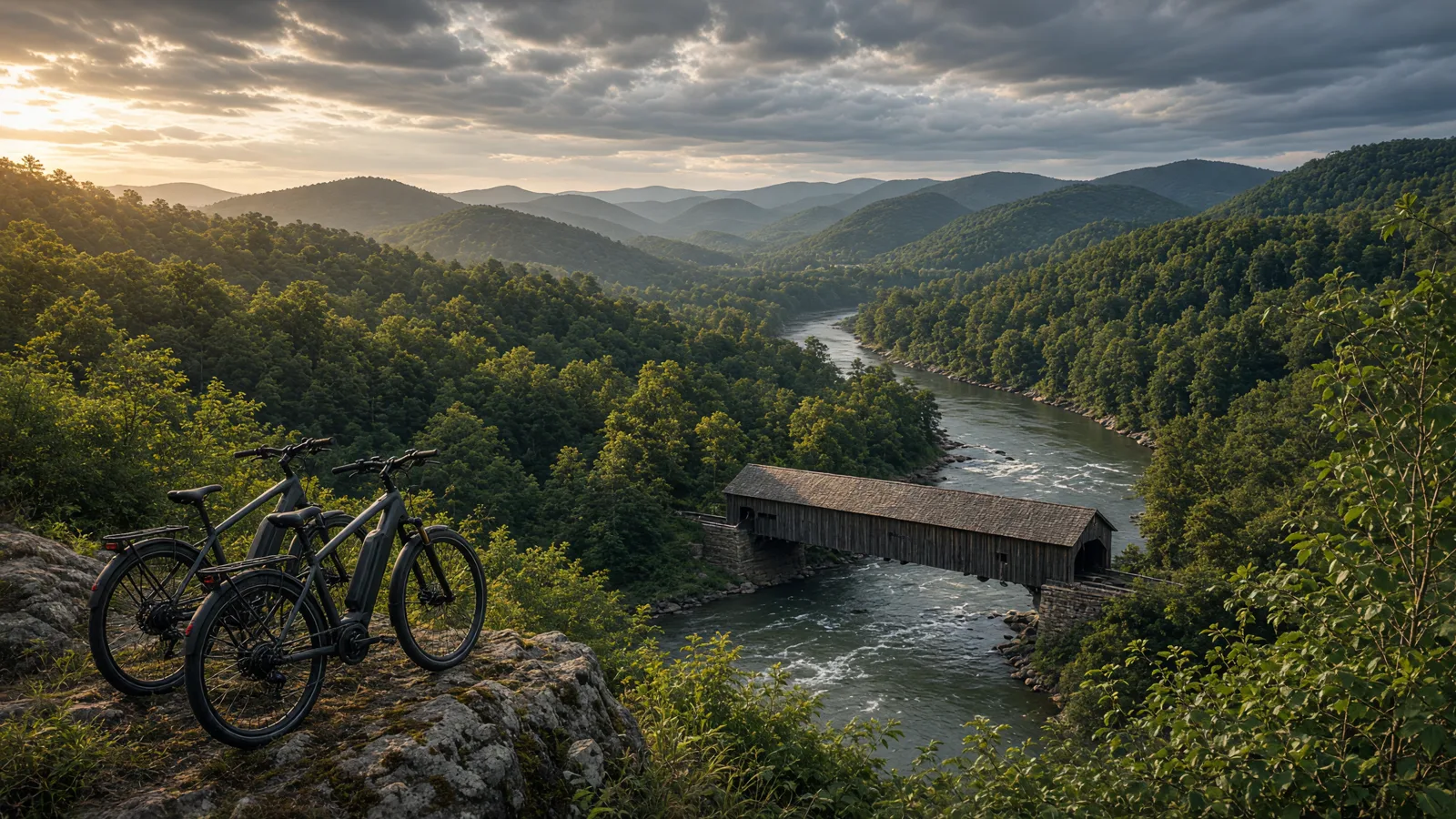 Landscape scene in Pike County, Pennsylvania