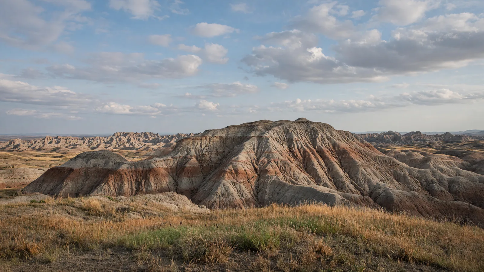 Badlands National Park layered buttes, South Dakota