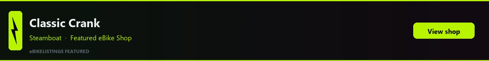 Featured local eBike shop banner: Classic Crank Bicycle Shoppe