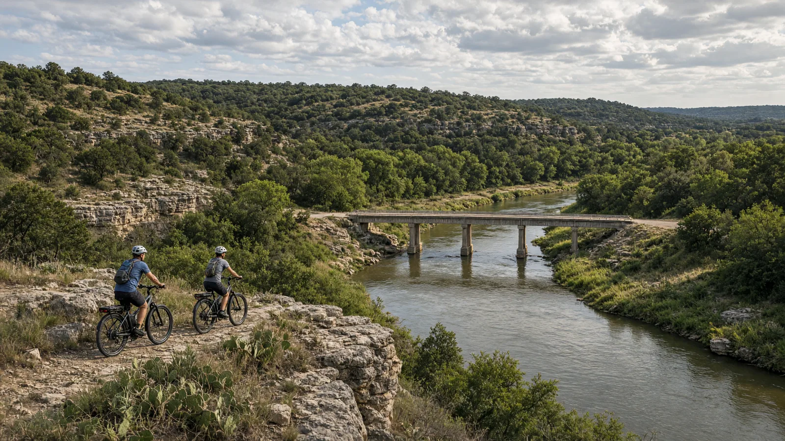 Landscape scene in Guadalupe County, Texas