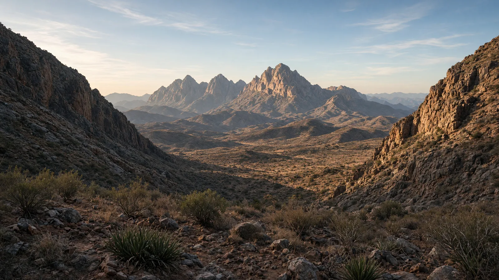 Big Bend Chisos Mountains desert peaks, Texas
