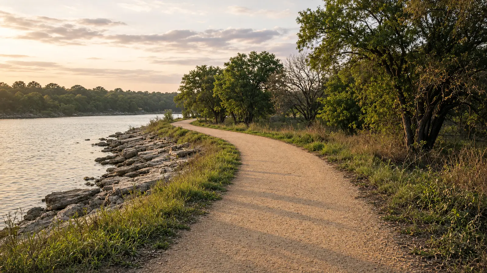 Empty outdoor trail landscape in Travis County, Texas