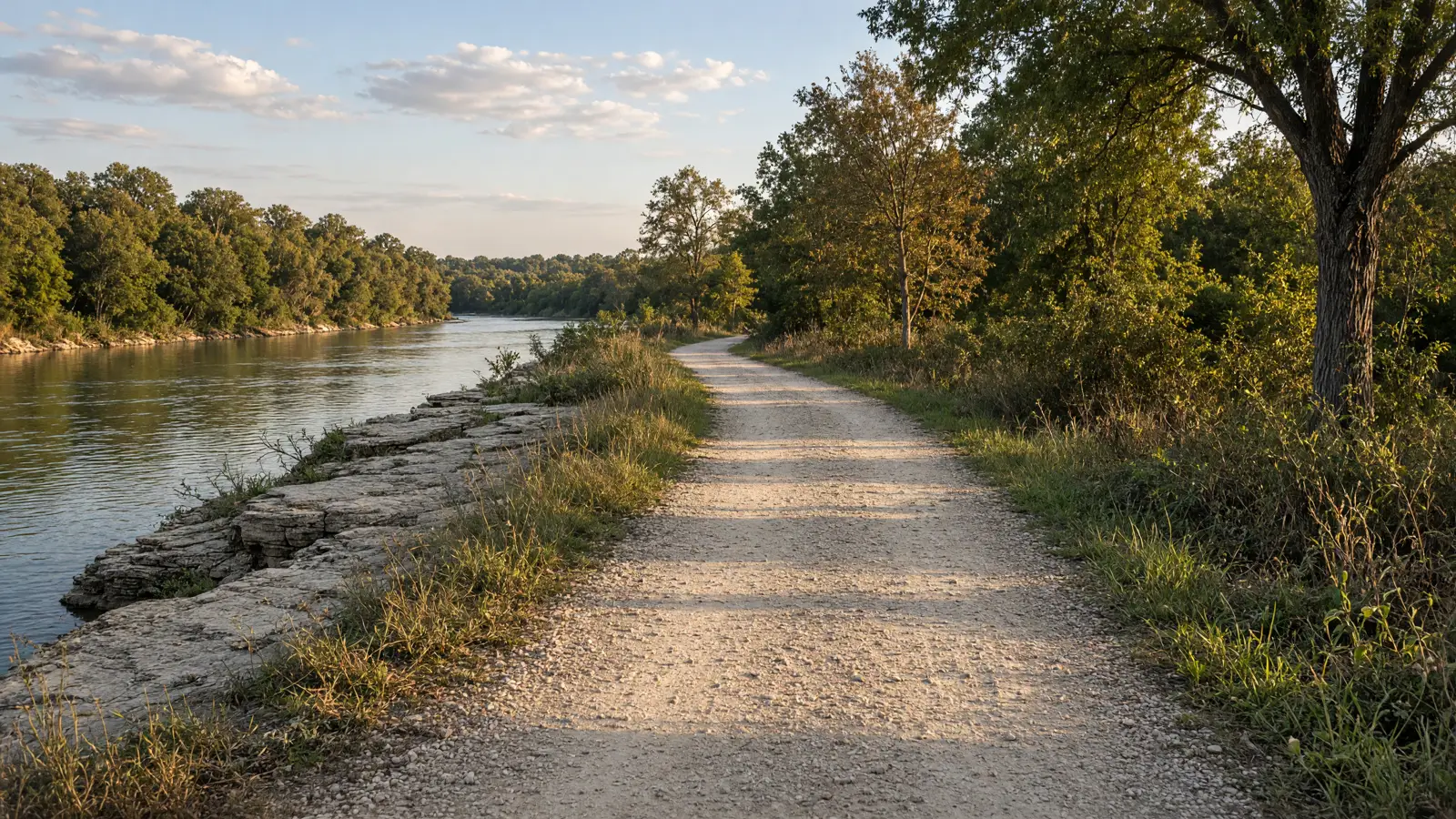 Empty outdoor trail landscape in Williamson County, Texas