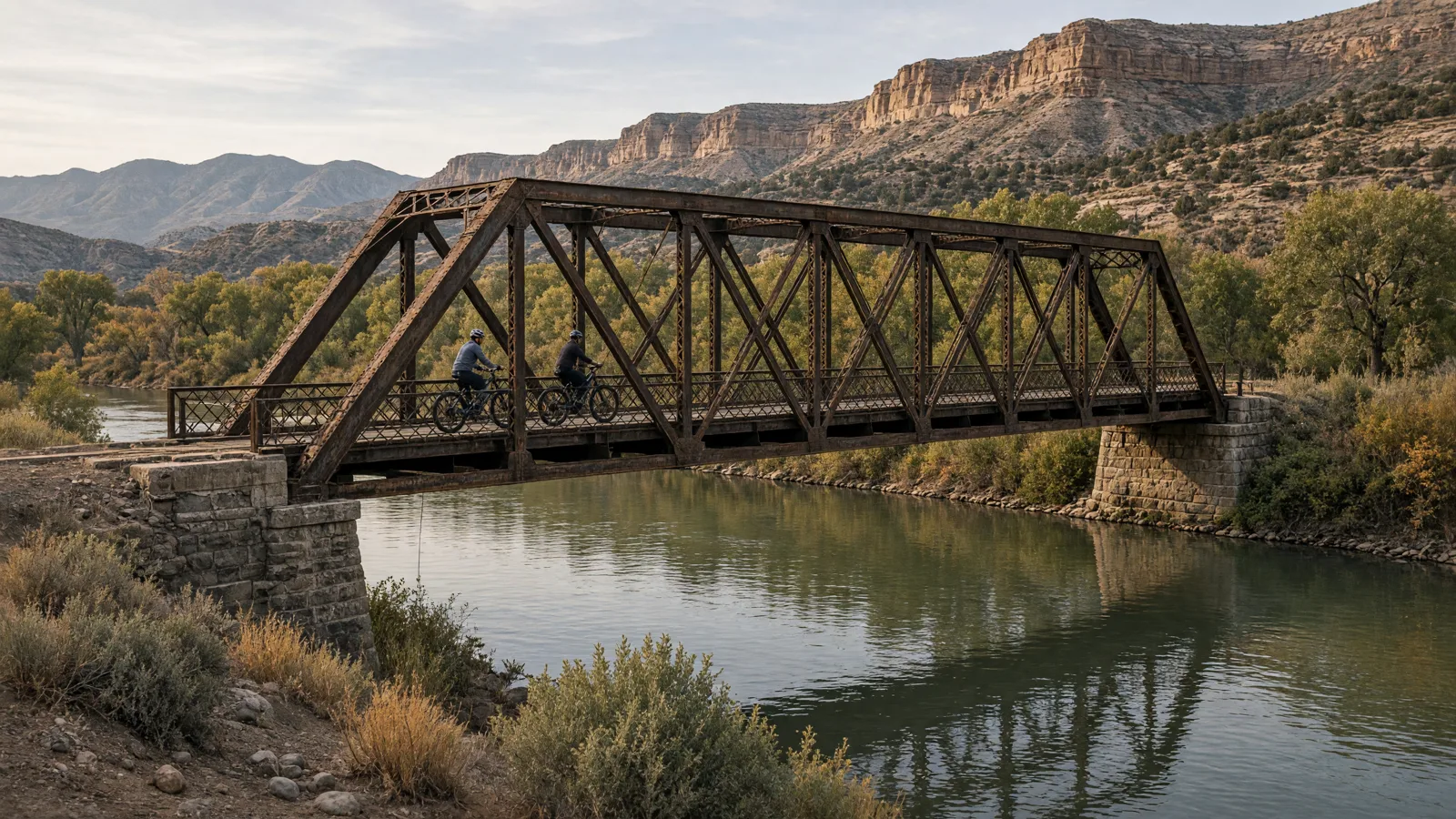 Scene in Carbon County, Utah — bridge crossing